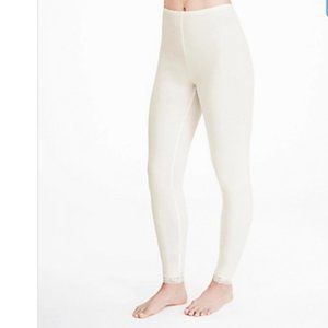 Cuddl Duds Silks Lace Edge Base Layer Legging Size Medium